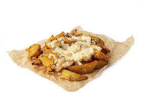 Картофель с ветчиной и грибами - Фото