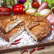 Пирог с курицей и картофелем Фото