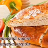 Осетинский пирог с курицей и сыром Фото