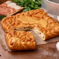 Пирог с сырком и горбушей Фото