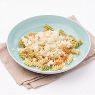 Цветные макарошки с сыром Фото