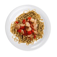Гречневая лапша с овощами и свининой Фото