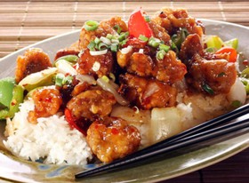 Рис с курицей в соусе карри и мёдом - Фото