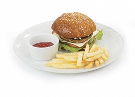 Чикен-бургер+картофель фри - Фото