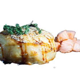 Запеченый рис с лососем - Фото