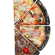 Пицца черная Вегетарианская Фото