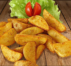 Картофельные дольки во фритюре+соус - Фото