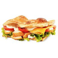 Супер сэндвич бургер чиабатта цезарь Фото