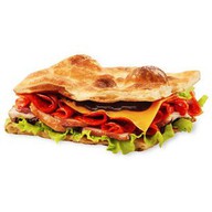 Супер сэндвич бургер чиабатта мясной Фото