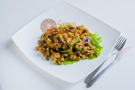 Рис с курочкой, тофу и грибами - Фото