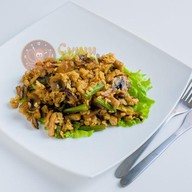Рис с курочкой, тофу и грибами Фото