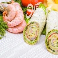 Сендвич-ролл с креветкой Фото