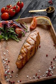 Стейк из филе лосося - Фото