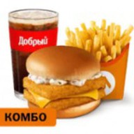 Двойной фиш бургер большой комбо Фото