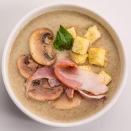 Грибной суп-пюре с грудинкой Фото