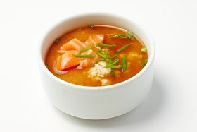 Мисо суп с рисом и лососем - Фото