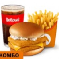 Двойной Фиш Бургер Большой Комбо Фото
