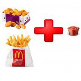 Чикен Макнаггетс 4 шт., картофель фри ХМ - Фото