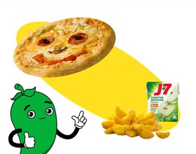 Сет кидс с пиццей и закуской - Фото