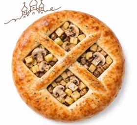 Постный пирог с картофелем и грибами - Фото