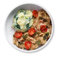 Куриное фрикасе с белыми грибами Фото
