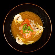 Мисо суп с лососем Фото